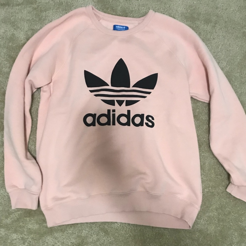 Pink Adidas Sweatshirt Oversized